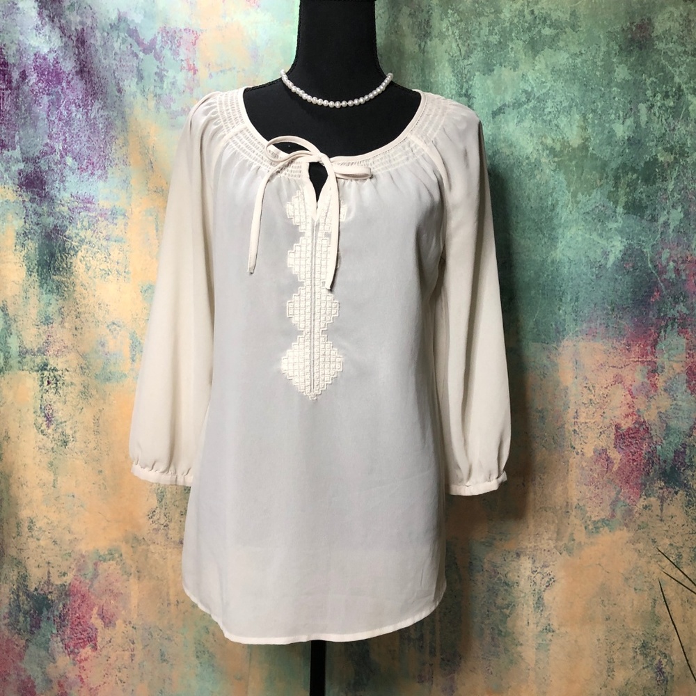 VTG 📌 Georges Noble Chiffon Blouse